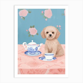 Animals Having Tea   Puppy Dog 6 Art Print