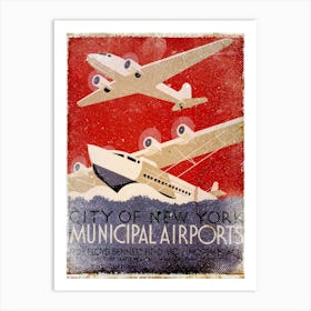 Vintage Travel Poster ― City Of New York Art Print