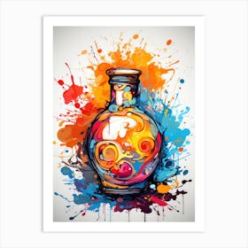 Colorful Bottle Art Print