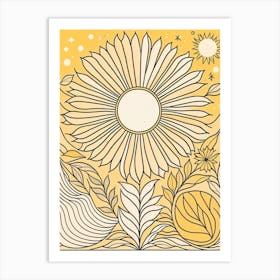 Sunflower Vector Art Print