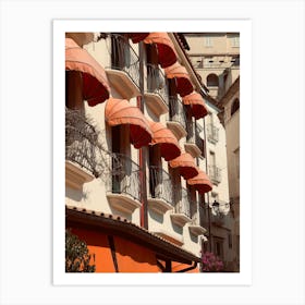 Balconies In Rome Art Print