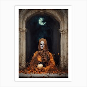 Halloween Skeleton Art Print