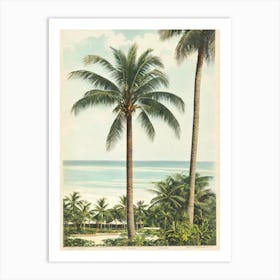 Seven Mile Beach Jamaica Vintage Art Print