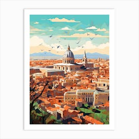 Rome, Italy, Geometric Illustration 4 Art Print