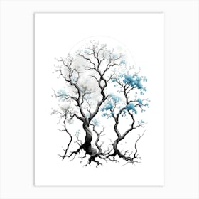 Azure Trees Art Print