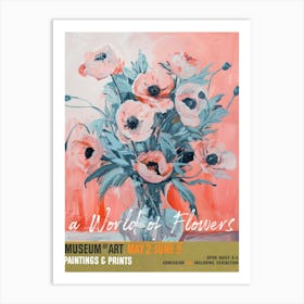 A World Of Flowers, Van Gogh Exhibition Poppy 4 Art Print