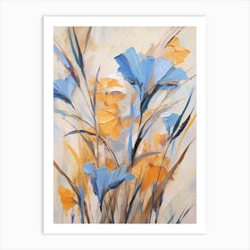 Fall Flower Painting Cornflower 1 Art Print