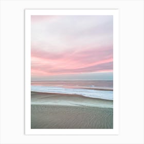 Formby Beach, Merseyside Pink Photography 1 Art Print