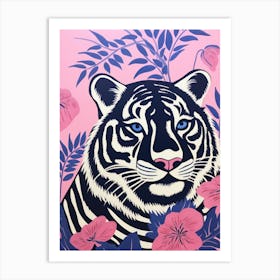 Tiger In Pink Art Print