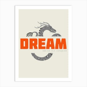 Dream Chinese Dragon Art Print Art Print