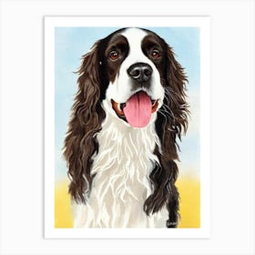 English Springer Spaniel Watercolour Dog Art Print