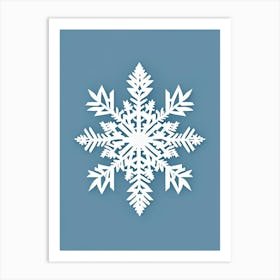 Individual, Snowflakes, Retro Minimal 2 Art Print