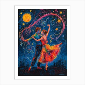 Dancers Under The Stars Art Print