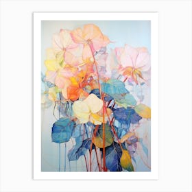 Abstract Flower Painting Hydrangea 4 Art Print