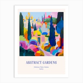 Colourful Gardens Schnbrunn Palace Gardens Austria 6 Blue Poster Art Print