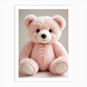 Pink Teddy Bear Art Print