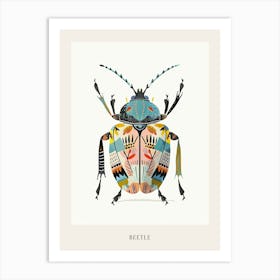 Colourful Insect Illustration Beetle 20 Poster Art Print