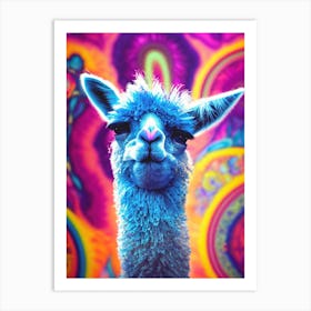 Colorful Llama Art Print