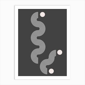 Abstract Multiline Waves Art Print