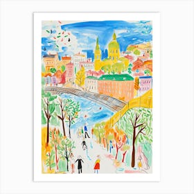 Helsinki, Dreamy Storybook Illustration 3 Art Print