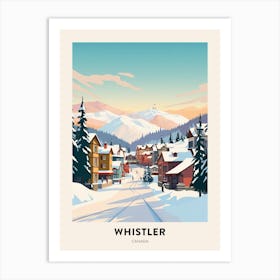 Vintage Winter Travel Poster Whistler Canada 5 Art Print