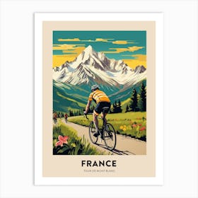 Tour De Mont Blanc France 11 Vintage Cycling Travel Poster Art Print