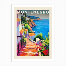 Budva Montenegro 4 Fauvist Painting  Travel Poster Art Print