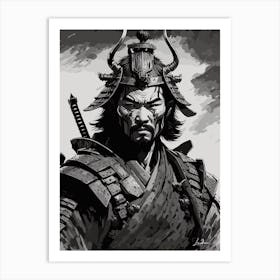 Old Samurai warrior Art Print