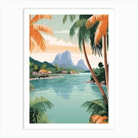 Bora Bora French, Polynesia, Graphic Illustration 3 Art Print