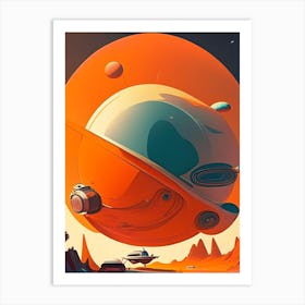 Spacecraft Comic Space Space Art Print