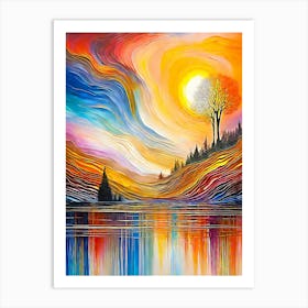 Sunset Painting 1 Art Print