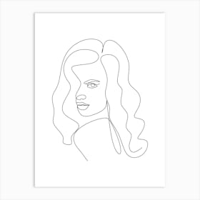 Portrait Of A Woman.Scandinavian wall art 15 Art Print