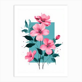 Pink Flowers 14 Art Print