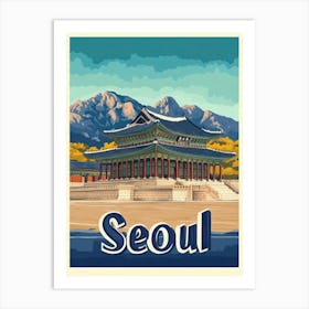 Aihrgdesign A Vintage Travel Poster Of Seoul 2 Art Print