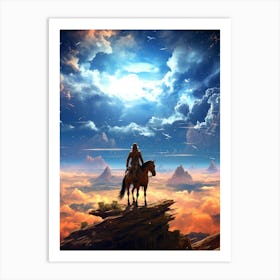 Man On A Horse 1 Art Print