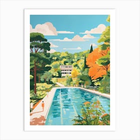 Garden Pool 2 Art Print