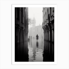 Venice, Italy,  Black And White Analogue Photography  1 Art Print