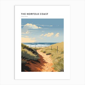 The Norfolk Coast Path England 1 Hiking Trail Landscape Poster Art Print