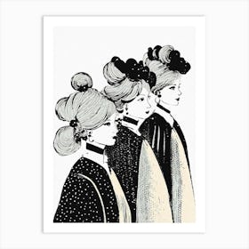 Three Victorian Ladies Art Print