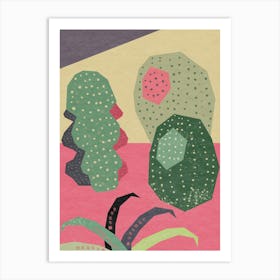 Geometrical Abstract Cactus 1 Art Print