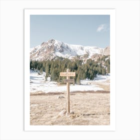 Colorado Hiking Sign Art Print