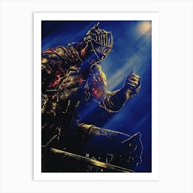 Light Of Heroes ― Knight Illustration, Dark Souls Knight Art Print