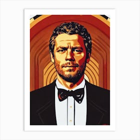 Steve Mcqueen Illustration Movies Art Print