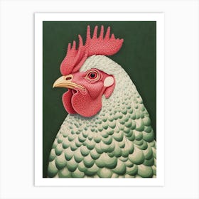 Ohara Koson Inspired Bird Painting Chicken 1 Art Print