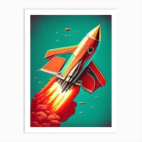 Spacecraft Vintage Sketch Space Art Print