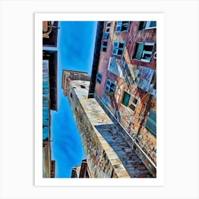 Lucca Guinigi Tower and Its Rooftop Trees. The Guinigi Tower, a historic landmark in Lucca, Italy, stands out for its unique rooftop garden featuring tall oak trees. Built in the 14th century, the red-brick structure embodies medieval architecture and offers panoramic views of the city for visitors who climb to the top. 4 Art Print