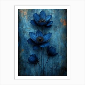 Blue Anemones Art Print