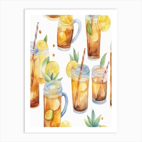 Ice Lemon Tea Art Print