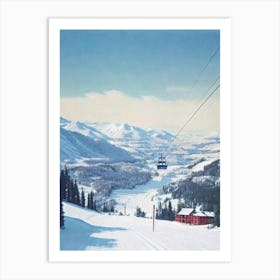 Åre, Sweden Vintage 2 Skiing Poster Art Print