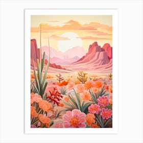 Cactus And Desert Painting 11 Art Print